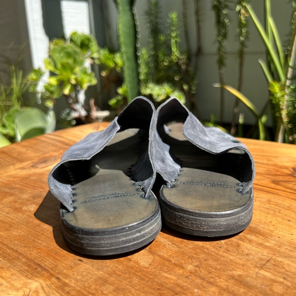 Officine Official Italian Leather Criss Cross Slide Sandals 37 - Picture 9 of 11